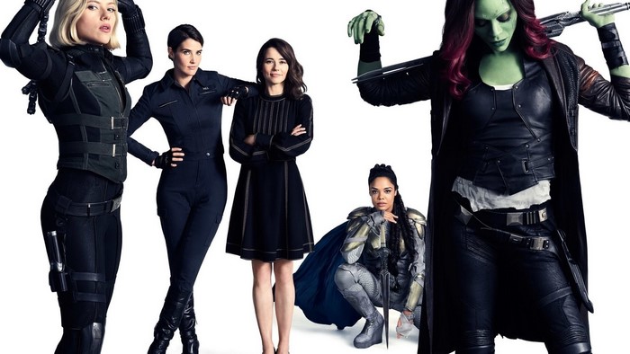 Black Widow, Maria Hill, Valkyrie, and Gamora from Avengers