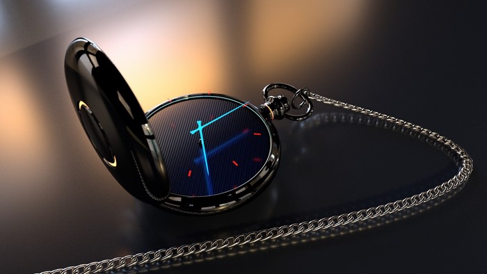 Cyberpunk pocket watch with chain