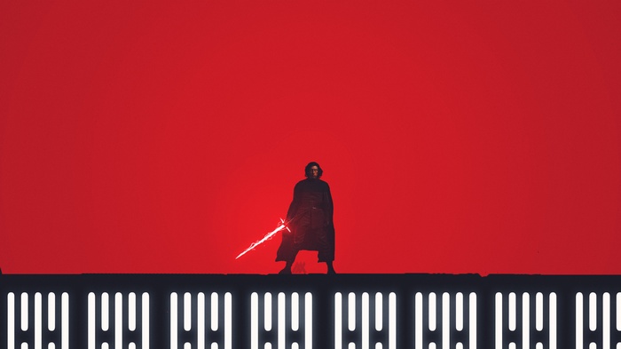 Kylo Ren from Star Wars: The Last Jedi with Lightsaber