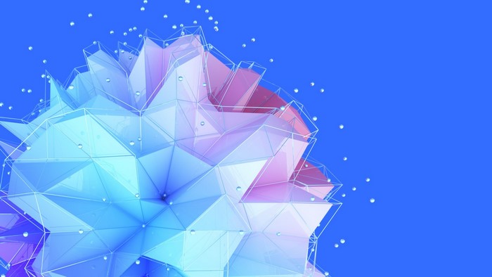 Geometric 3D abstract shape with spheres