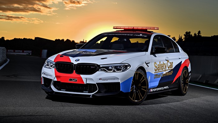 BMW M5 Safety Car at Sunset