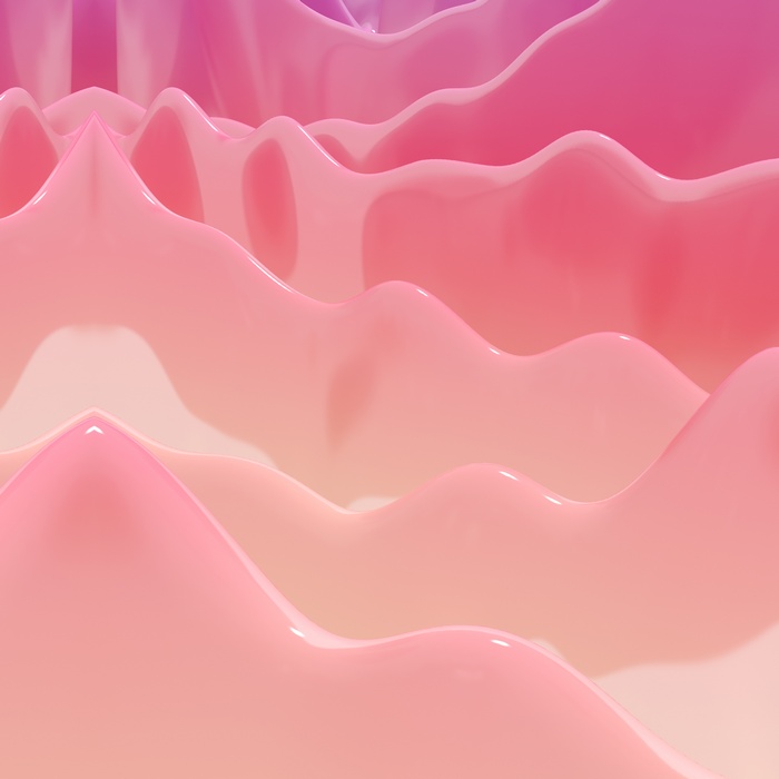Pink fluid waves abstract background