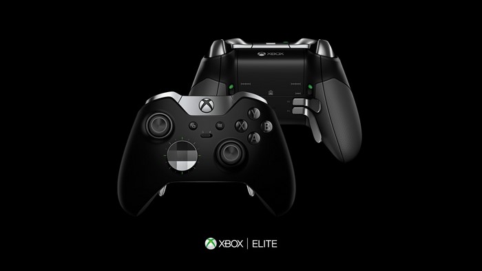 Xbox Elite Controllers on Black Background
