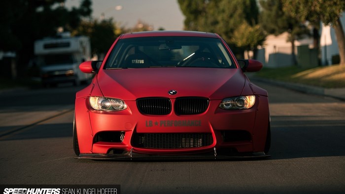 Red BMW M3 with LB Performance body kit