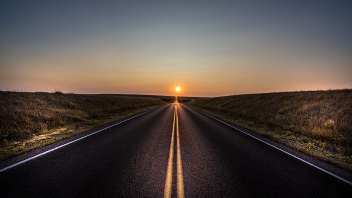 Road to the Sun at Sunset