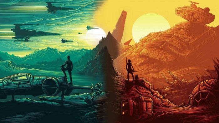 Star Wars: X-Wing and Star Destroyer Landscape