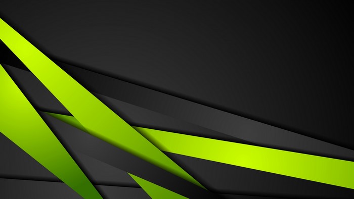 Abstract Black and Green Lines 4K