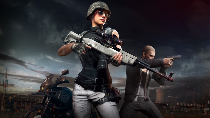 4K Playerunknown's Battlegrounds characters with weapons
