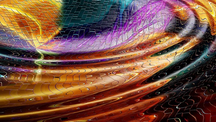 Abstract colorful wavy pattern with mosaic texture