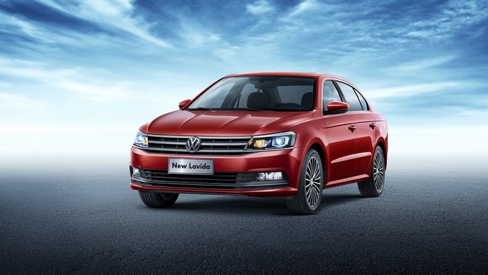 Red Volkswagen New Lavida Sedan