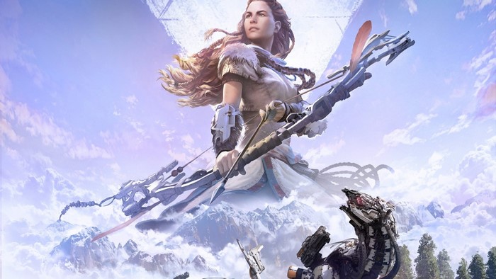 Aloy from Horizon Zero Dawn with bow and arrow