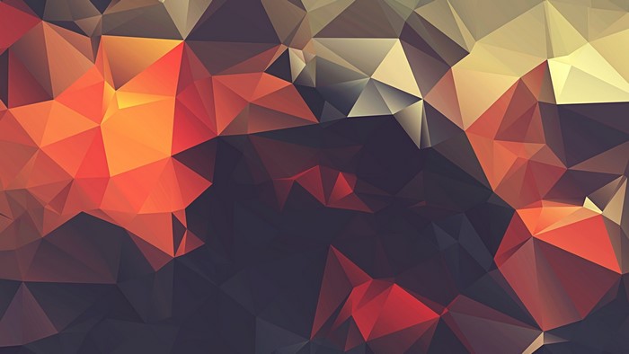 Abstract geometric low-poly background with warm colors