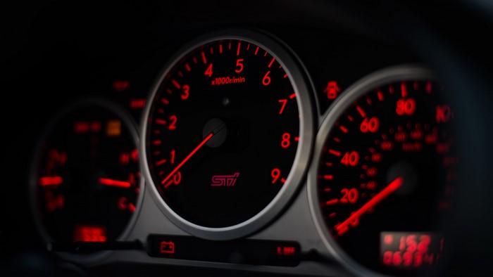 Subaru STI Car Dashboard Gauges