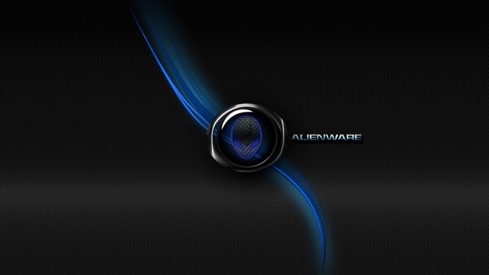 Alienware Logo with Blue Swirls