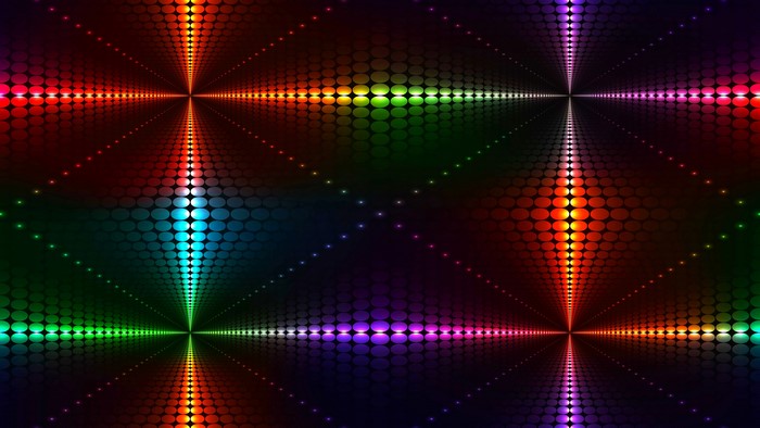 4K Abstract Rainbow Light Tunnel