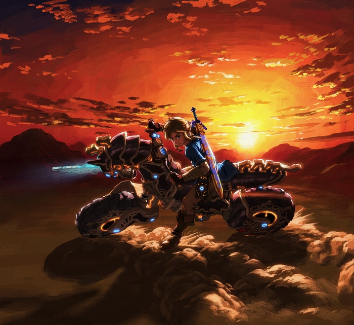 Link from The Legend of Zelda: Breath of the Wild on Master Cycle Zero