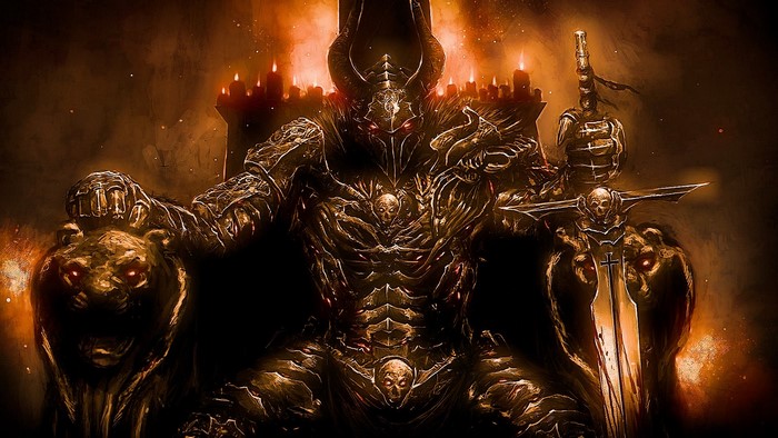 The Lich King on his throne