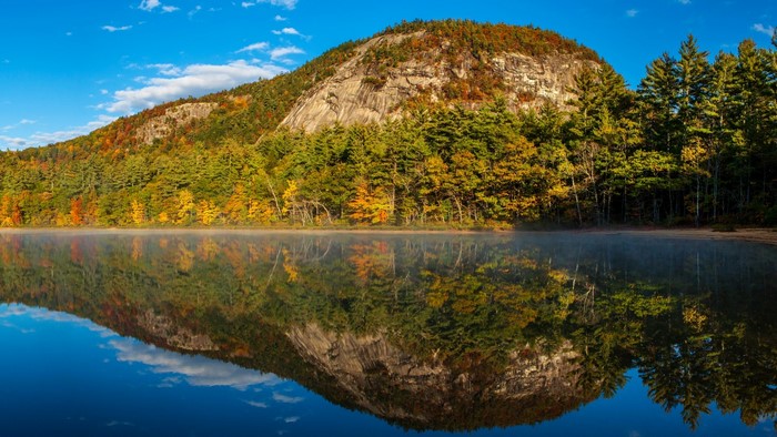 Autumn Mountain Reflection on Lake