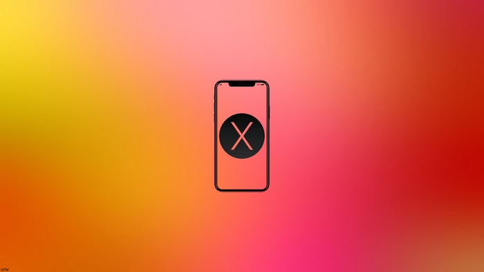 iPhone X with X symbol