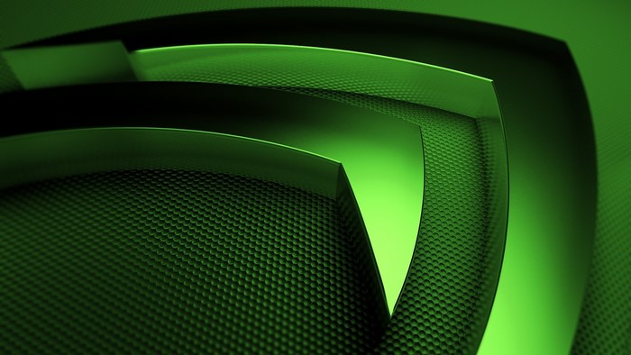Green abstract metallic logo
