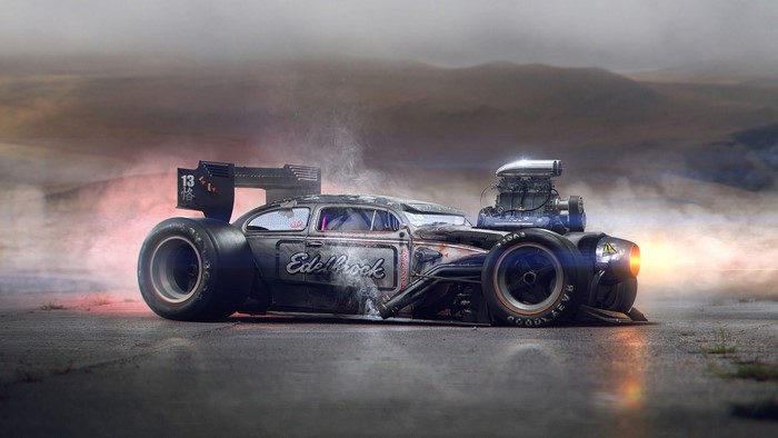 Volkswagen Beetle Rat Rod with Supercharger