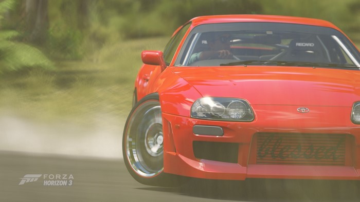 Red Toyota Supra in Forza Horizon 3
