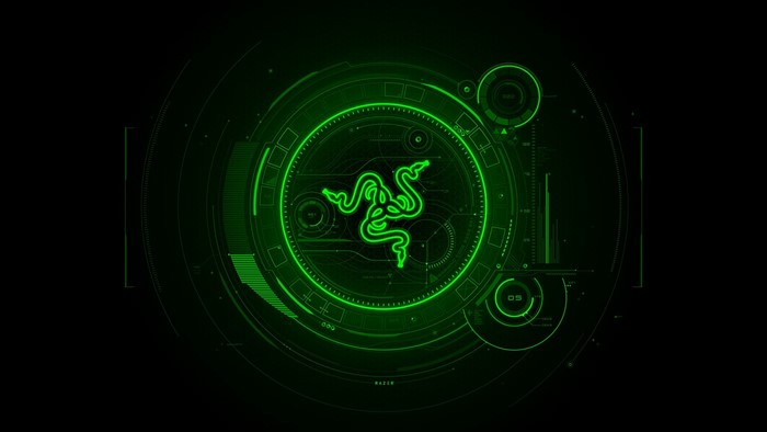 Razer Logo Neon Green Futuristic HUD