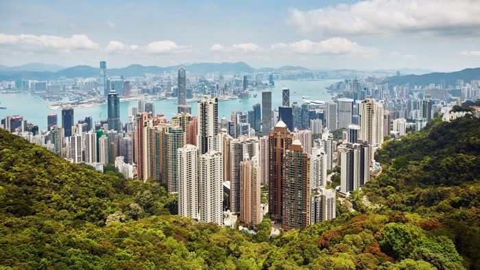 Victoria's View of Hong Kong Skyline