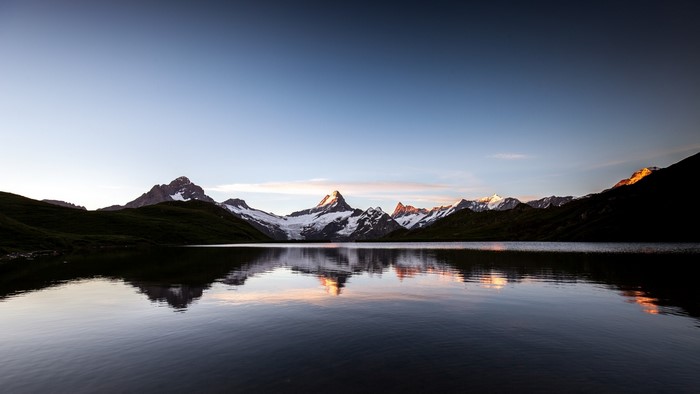 Bachalpsee Lake with Mountains at Sunrise
