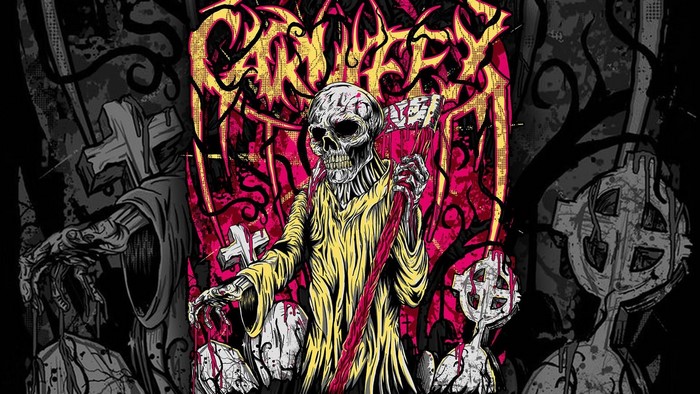 Carnifex grim reaper with axe and gravestones