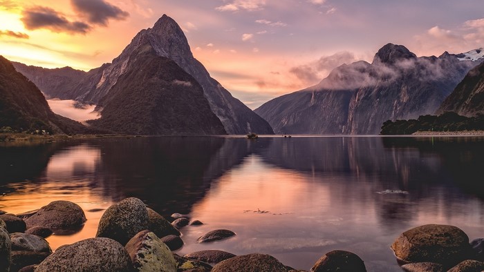 Milford Sound at Sunset