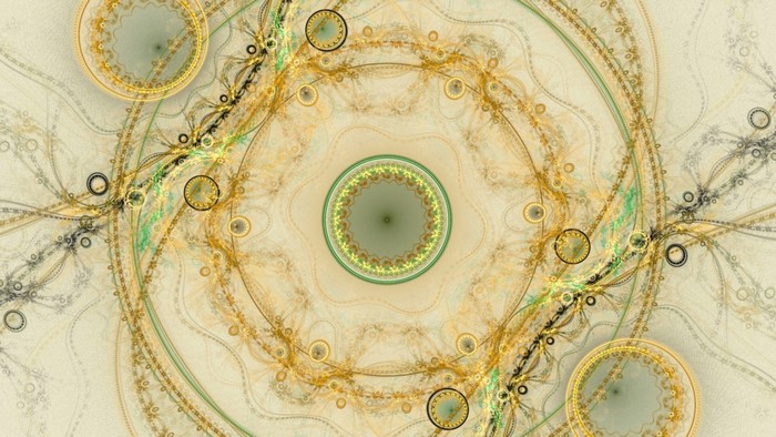 Abstract fractal pattern with circular elements