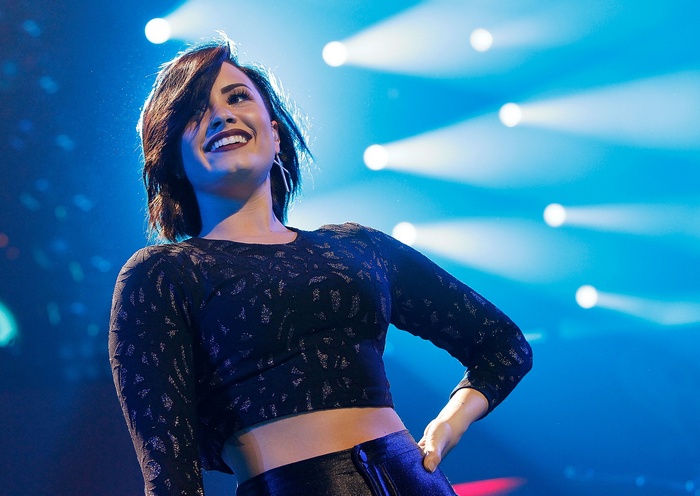 Demi Lovato performing live on stage