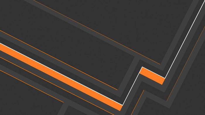 Abstract dark background with orange and white lines