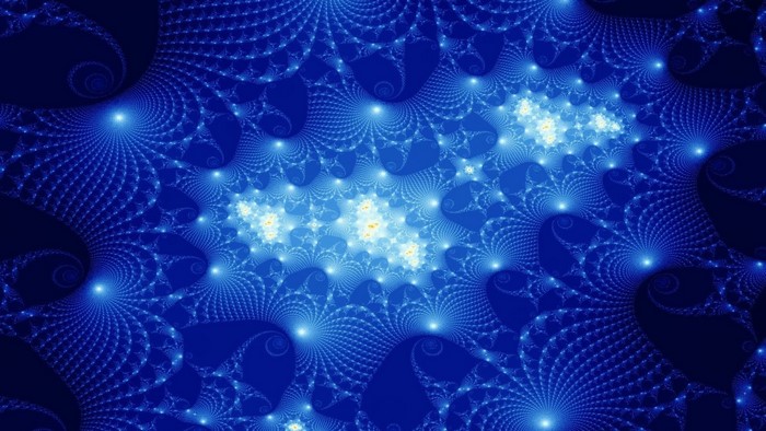 Blue and yellow fractal pattern