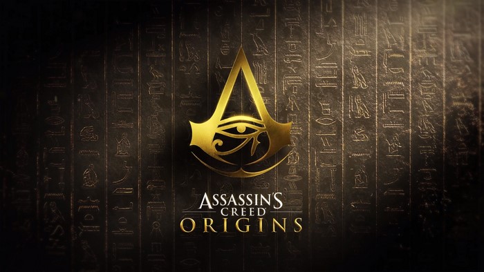 Assassin's Creed Origins Logo with Egyptian Hieroglyphs