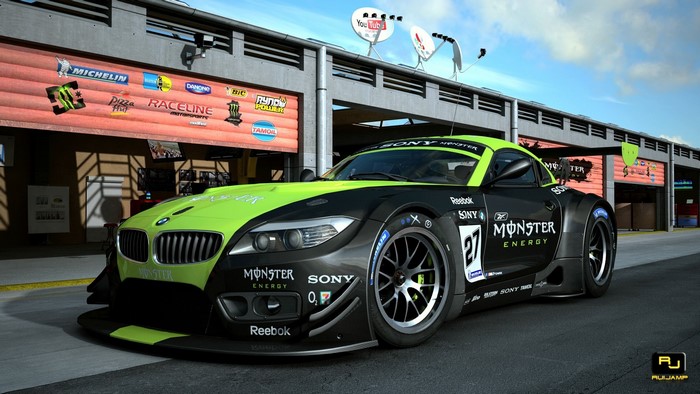BMW Z4 GT3 Monster Energy race car