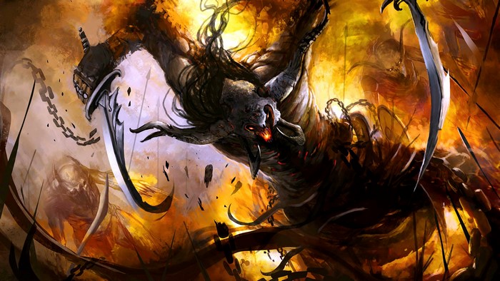 4K Demon with Scythes