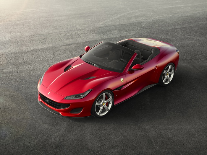 Red 2018 Ferrari Portofino convertible 4K