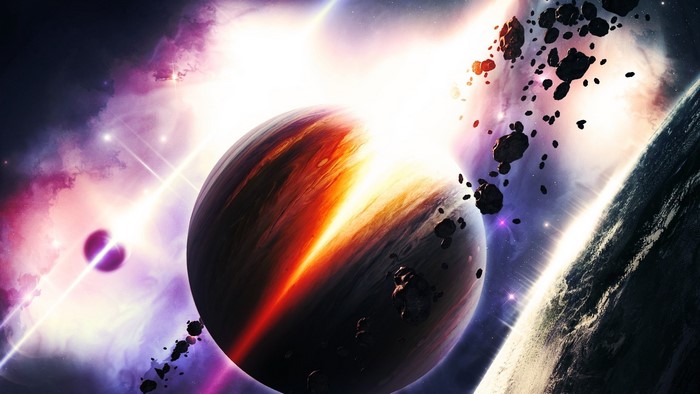 Planets and asteroids in outer space