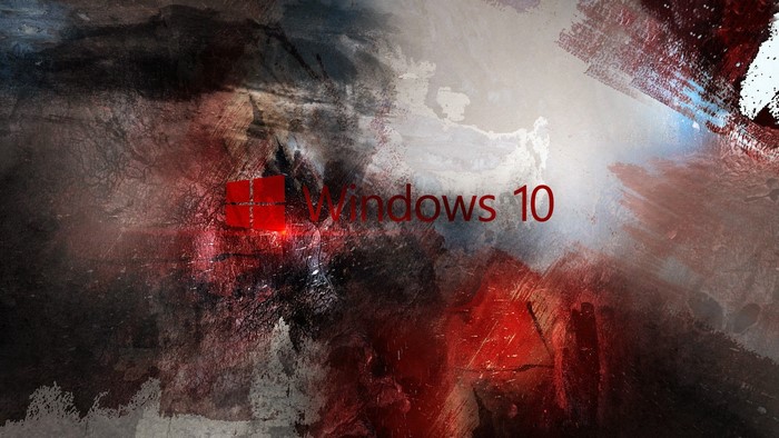 Windows 10 abstract red and black texture