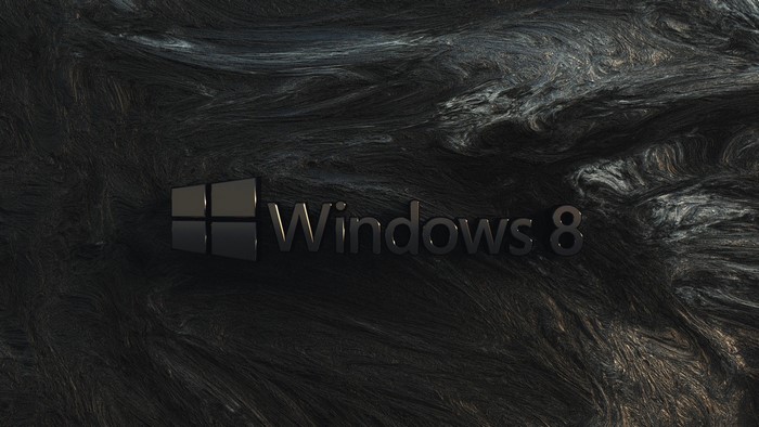 Windows 8 logo on a dark textured background