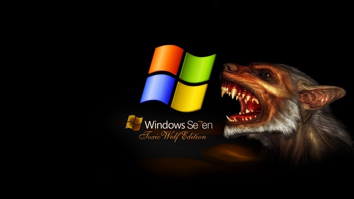 Windows Seven Toxic Wolf Edition wallpaper