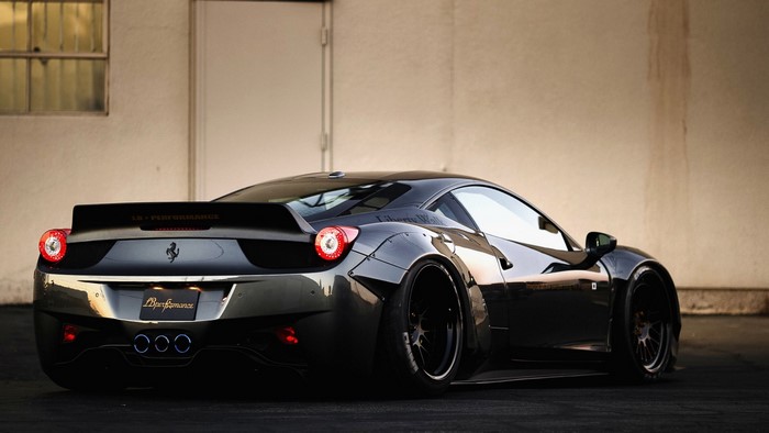 Black Ferrari 458 Liberty Walk