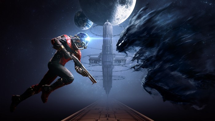 Morgan Yu from Prey facing a phantom