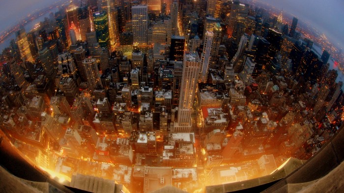 4K New York City Skyline at Night