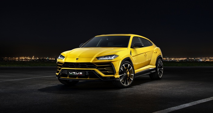 Yellow Lamborghini Urus 2018