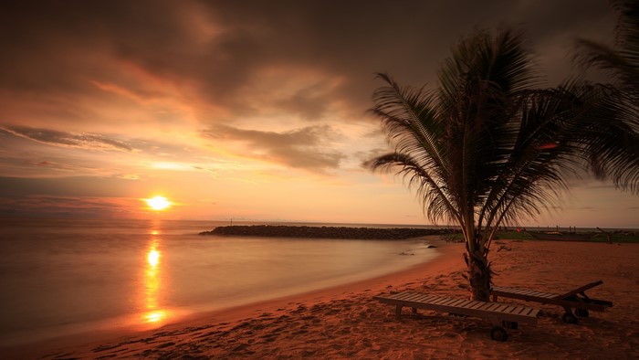 4K Palm Beach Sunset