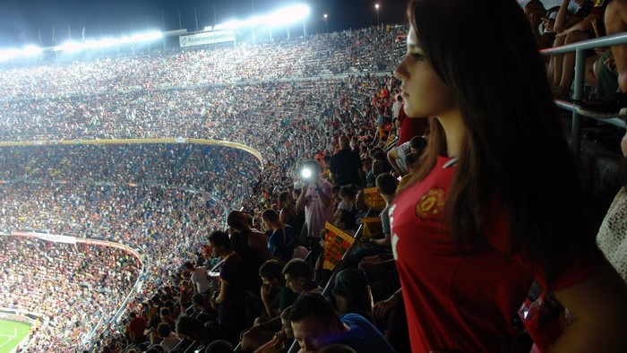 Fans in a stadium