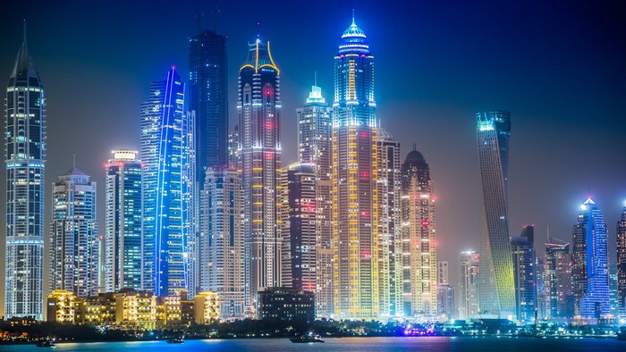 Dubai Skyline at Night